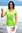 EXCLUSIVE LINE WOMEN'S „PREMIUM PEACE“ V-NECK T-SHIRT "BRIGHT GREEN"
