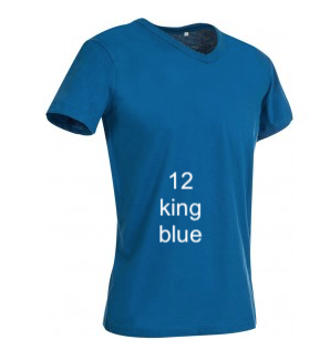 EXCLUSIVE LINE MEN'S "MIAMI MARINE" V-NECK T-SHIRT "KING BLUE"