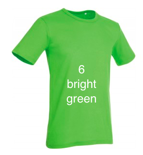 EXCLUSIVE LINE MEN'S "WHAT'S UP?" U-NECK T-SHIRT "BRIGHT GREEN"